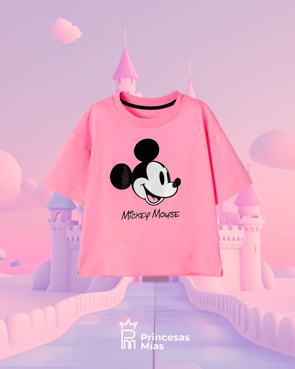 REMERA MINNIE MOUSE CON DETALLES BRILLANTES 233580