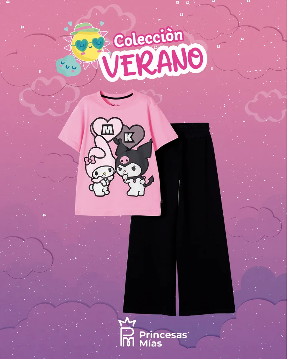 CONJUNTO DE MY MELODY & KUROMI ROSADO 238506