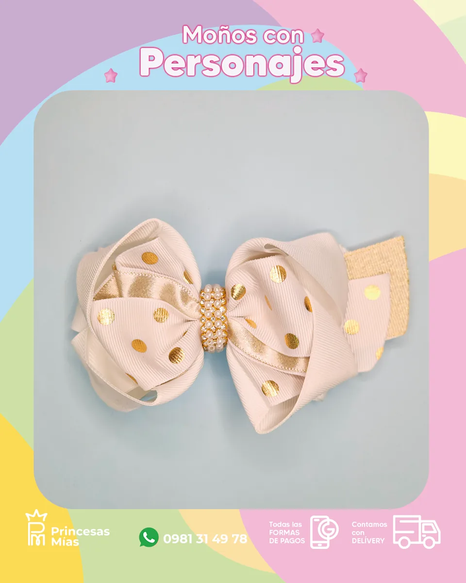 Moño blanco marfil 🤍1200-7