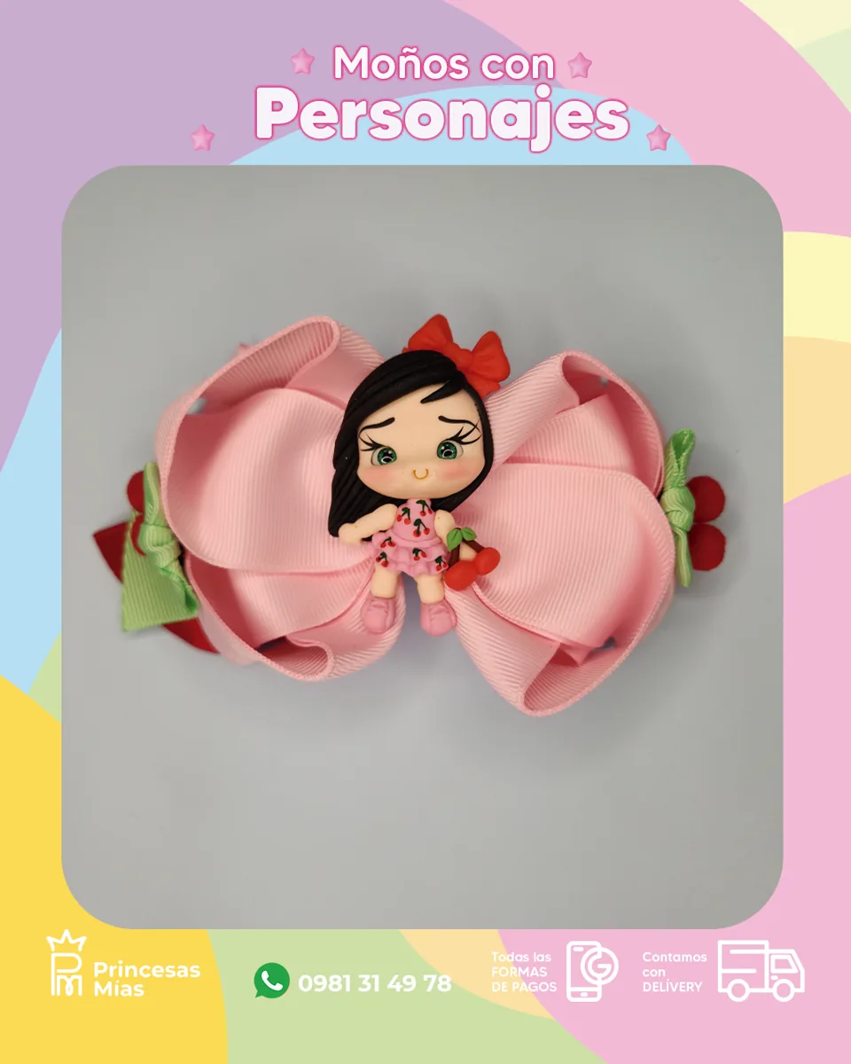 Moño Muñequita Cereza 🍒 1100-16